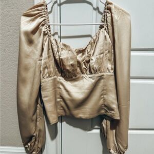Abercrombie & Fitch Elegant Gold Women's Top